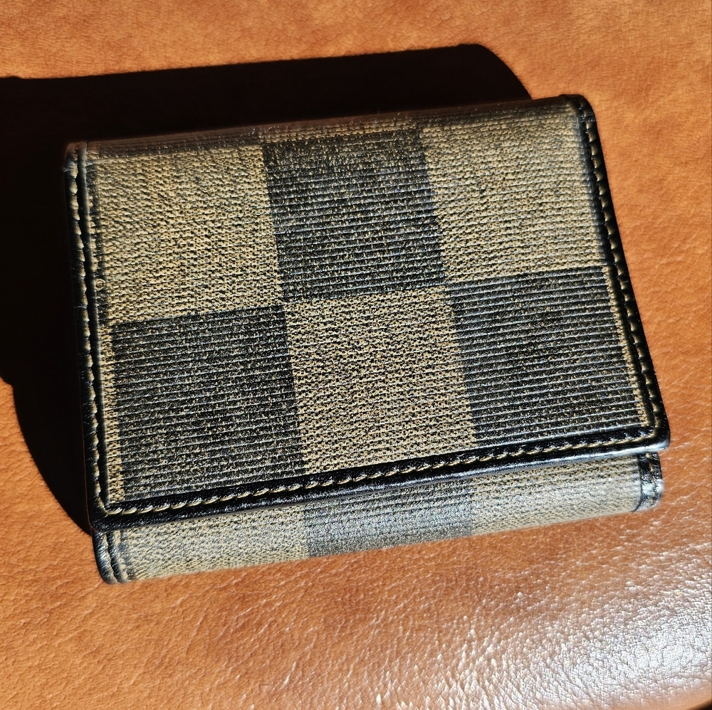 Fendi Tri-Fold Pequin Small Wallet
